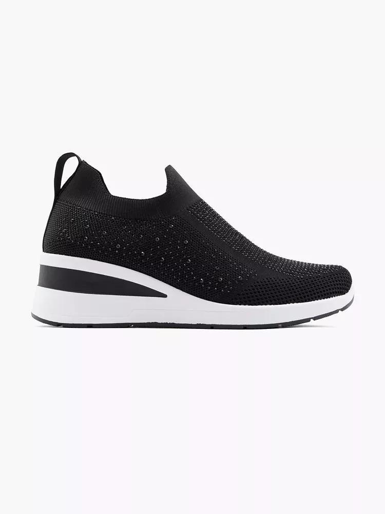 Black Slip-On Sneakers, , large image number 0