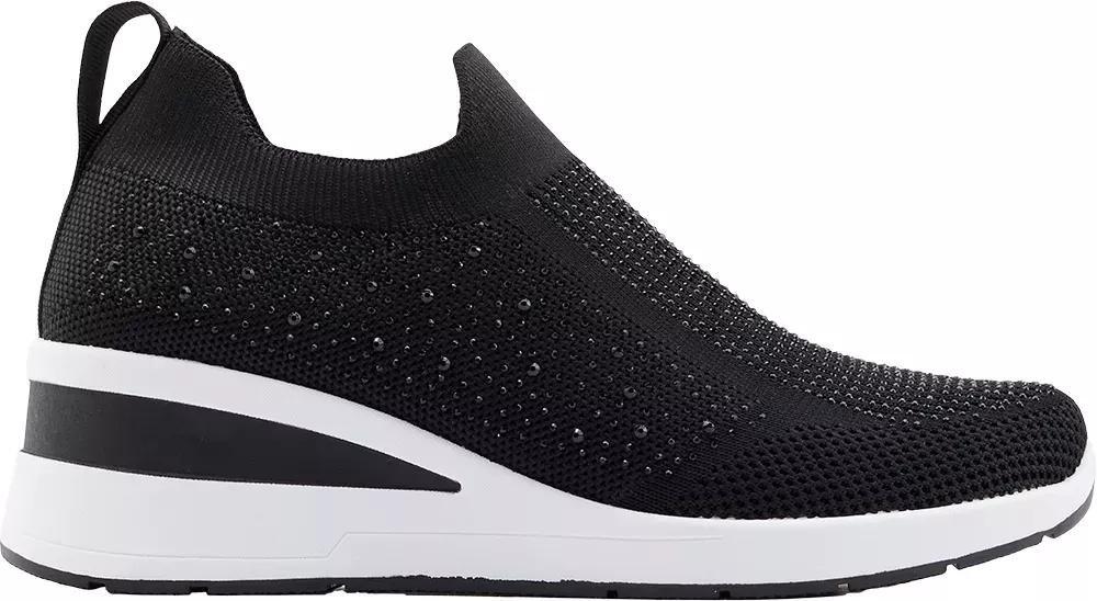 Black Slip-On Sneakers, , large image number 1