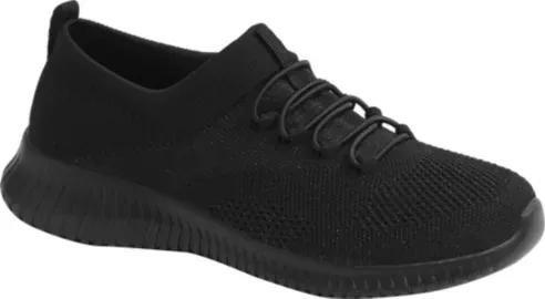 Black Casual Laced Sneakers, , large image number 0