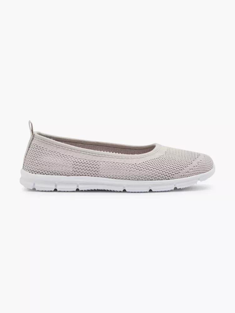 Grey Light Weight Ballet Flats, , large image number 0