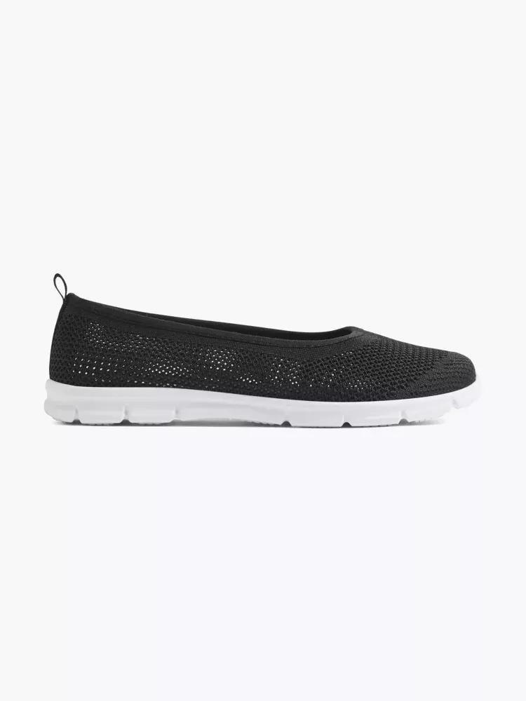 Black Openwork Ballerinas, , medium