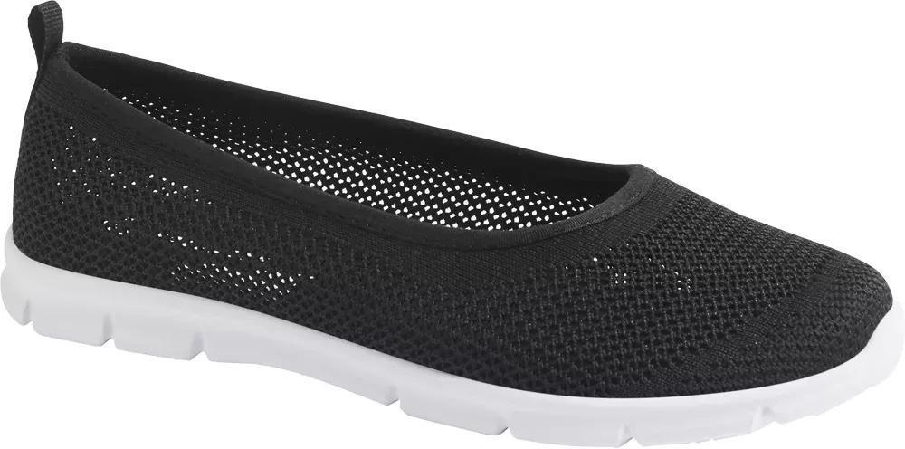 Black Openwork Ballerinas, , large image number 1