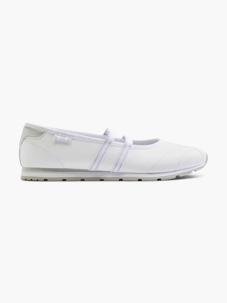 White Ballet Flats, , large image number 0