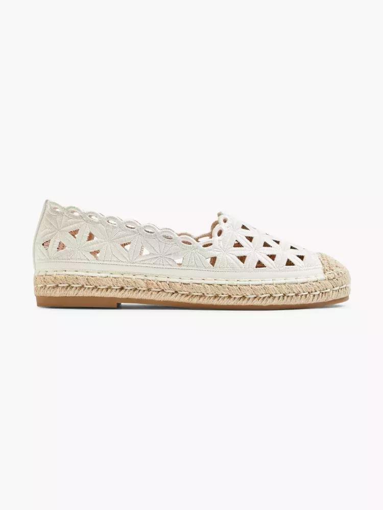 White Flat Espadrille, , large image number 0