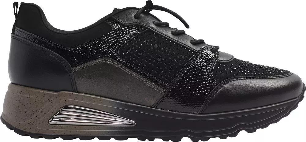 Black Embellished Slip-On Trainers, , large image number 2