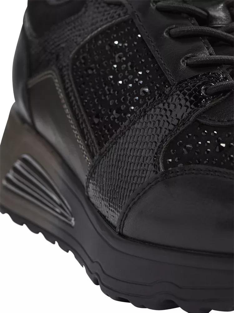 Black Embellished Slip-On Trainers, , large image number 6