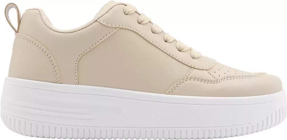 Beige Lace-Up Sneakers, , large image number 1