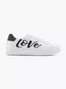 Graceland - White Sneakers With Love Print