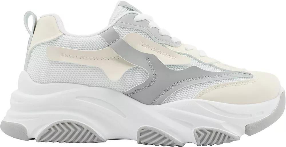 White Laced Chunky Sneakers, , large image number 1