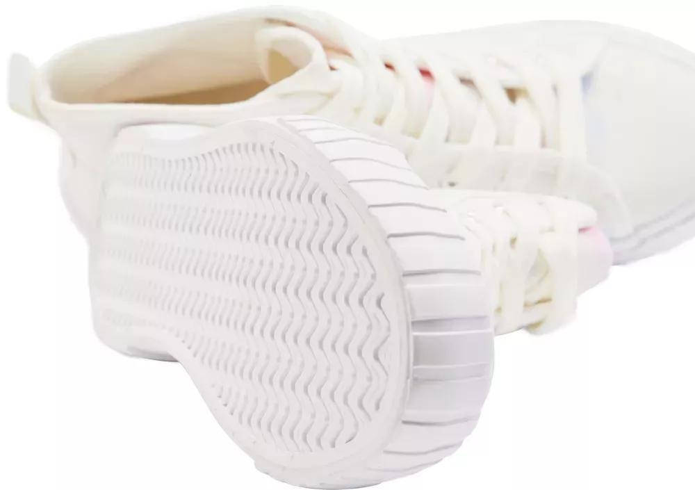 White Casual Lace Up Sneaker, , large image number 4