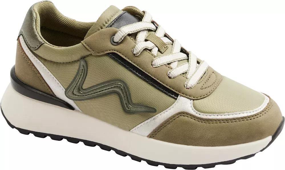 Khaki Casual Lace Up Sneakers, , large image number 1