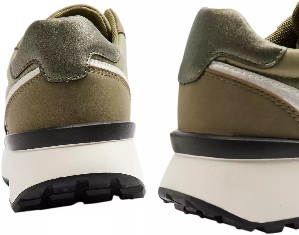 Khaki Casual Lace Up Sneakers, , large image number 5