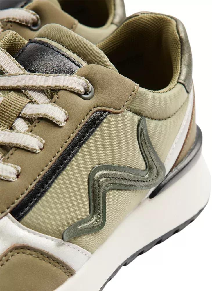 Khaki Casual Lace Up Sneakers, , large image number 6