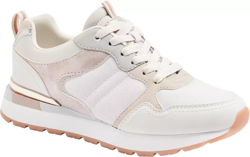 White Casual Lace Up Sneakers, , large image number 1