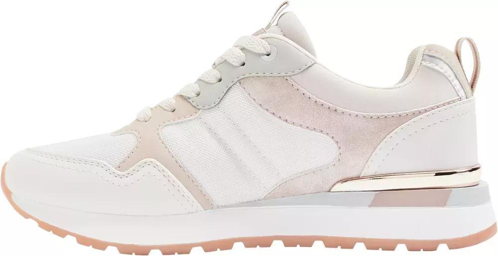 White Casual Lace Up Sneakers, , large image number 3