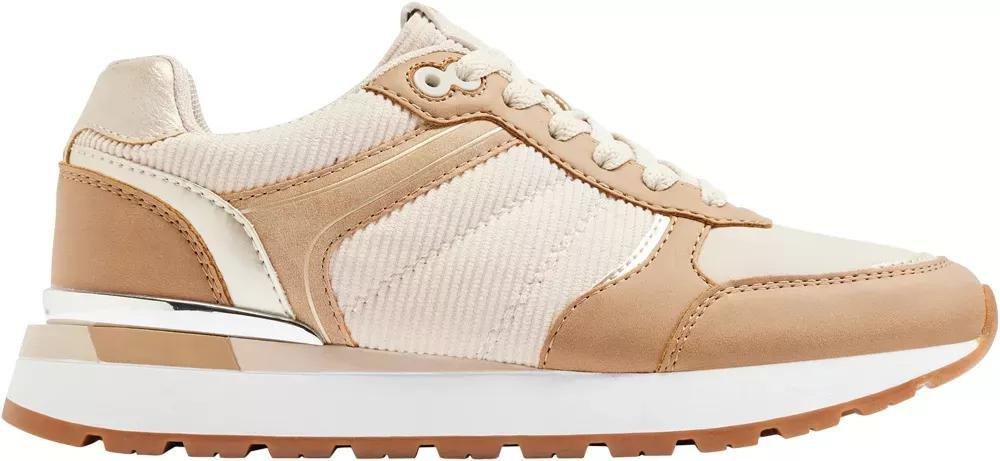 Beige Casual Lace Up Sneakers, , large image number 2