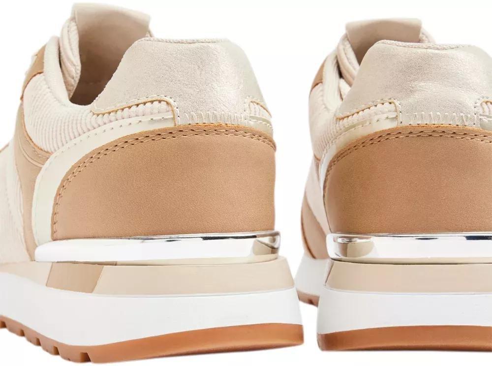 Beige Casual Lace Up Sneakers, , large image number 5