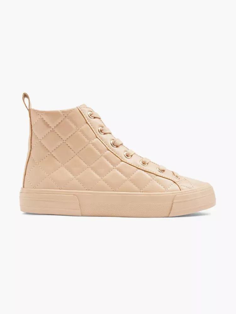Beige Casual Lace Up Sneakers, , large image number 0