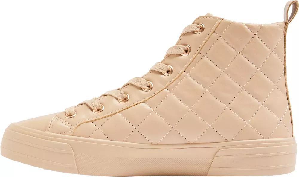 Beige Casual Lace Up Sneakers, , large image number 3