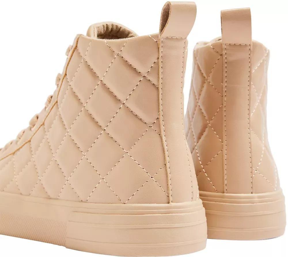 Beige Casual Lace Up Sneakers, , large image number 5
