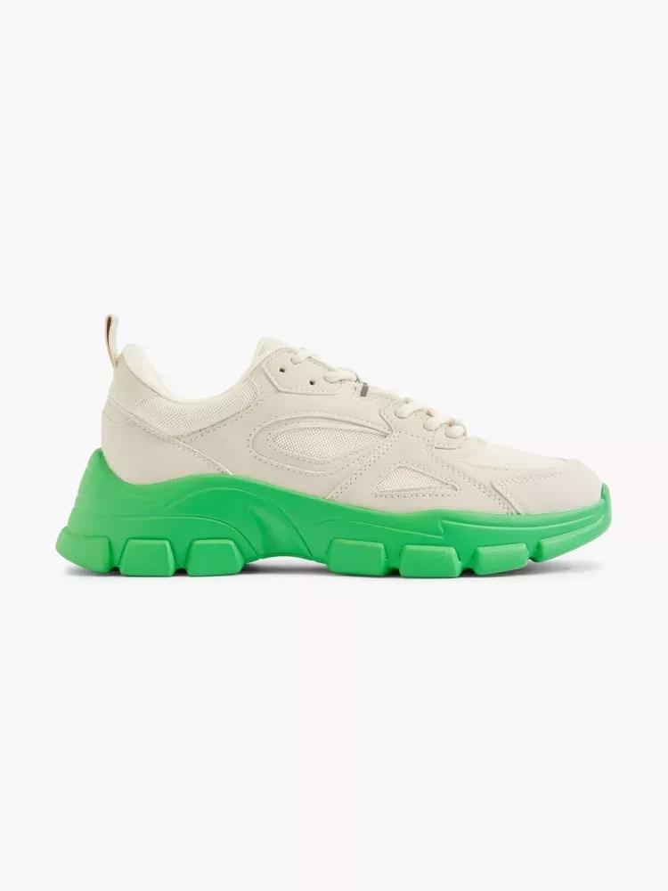 Green Colourblock Chunky Trainers, , large image number 0