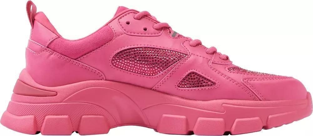 Pink Chunky Lace-Up Sneakers, , large image number 2