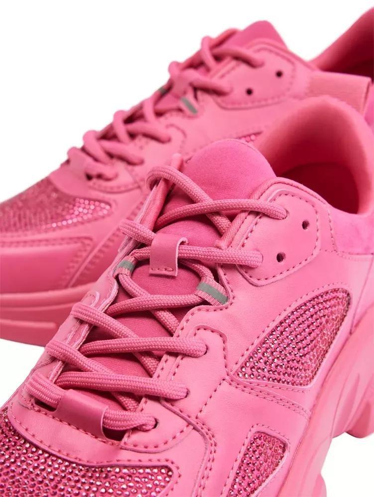 Pink Chunky Lace-Up Sneakers, , large image number 6