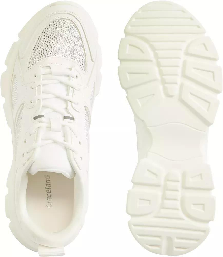 White Chunky Lace-Up Sneakers, , large image number 4