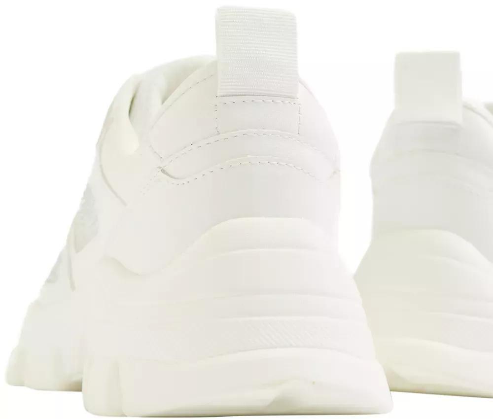 White Chunky Lace-Up Sneakers, , large image number 5