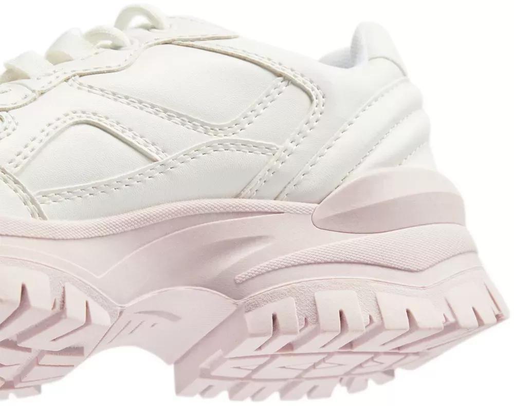 White Lace-Up Chunky Sneakers, , large image number 6
