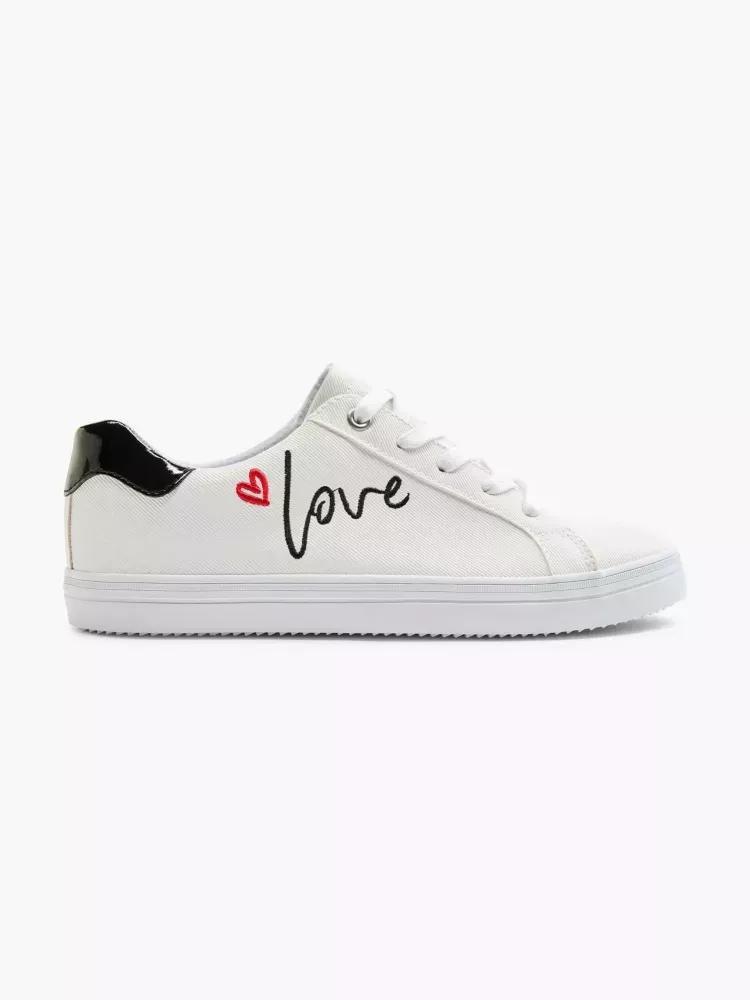 White Casual Lace Up Sneakers, , large image number 0