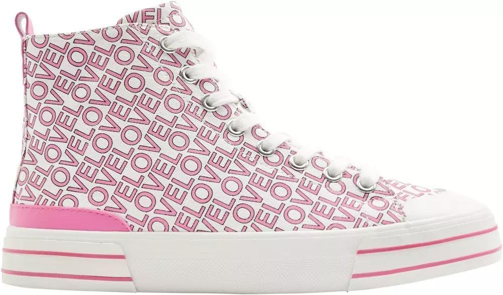 Pink Casual Lace Up Sneakers, , large image number 2