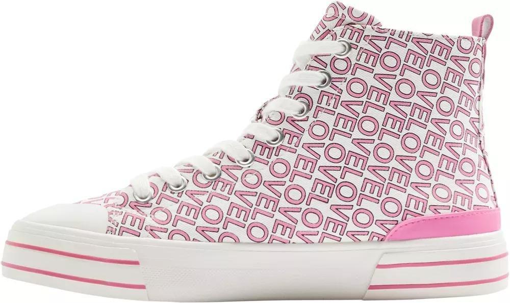 Pink Casual Lace Up Sneakers, , large image number 3