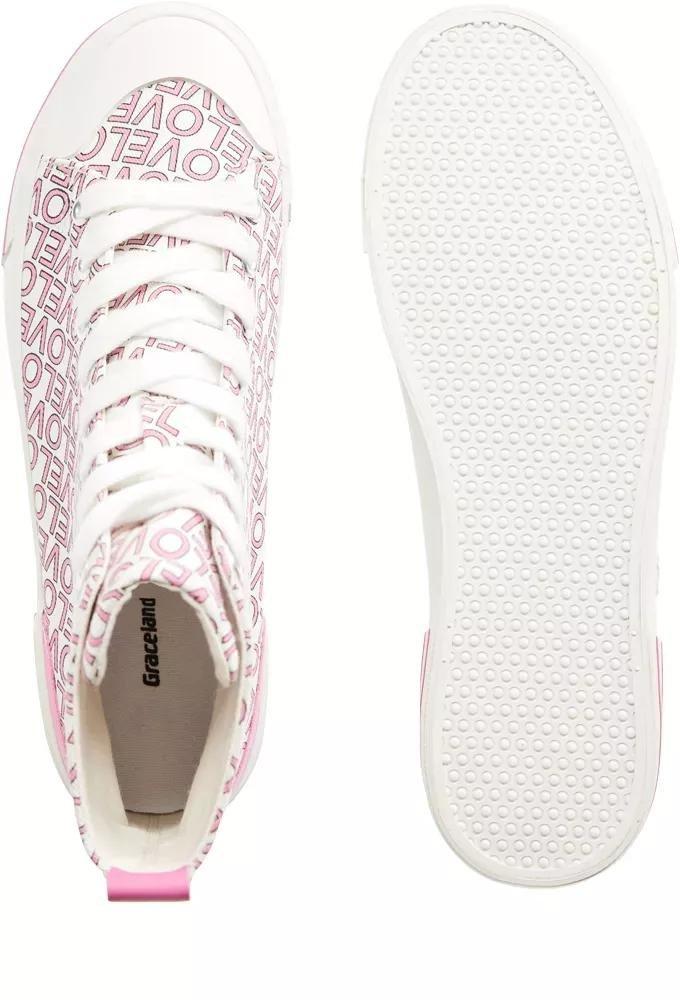 Pink Casual Lace Up Sneakers, , large image number 4