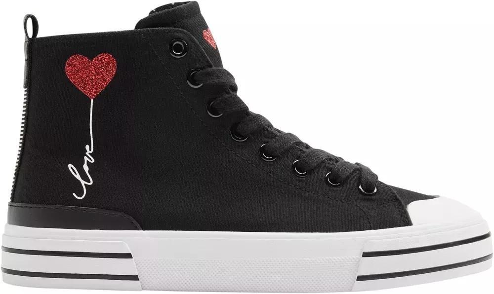 Black Casual Lace Up Sneakers, , large image number 2