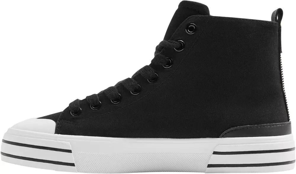 Black Casual Lace Up Sneakers, , large image number 3