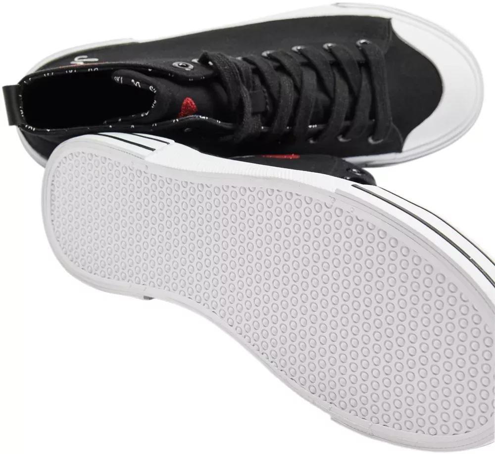 Black Casual Lace Up Sneakers, , large image number 4
