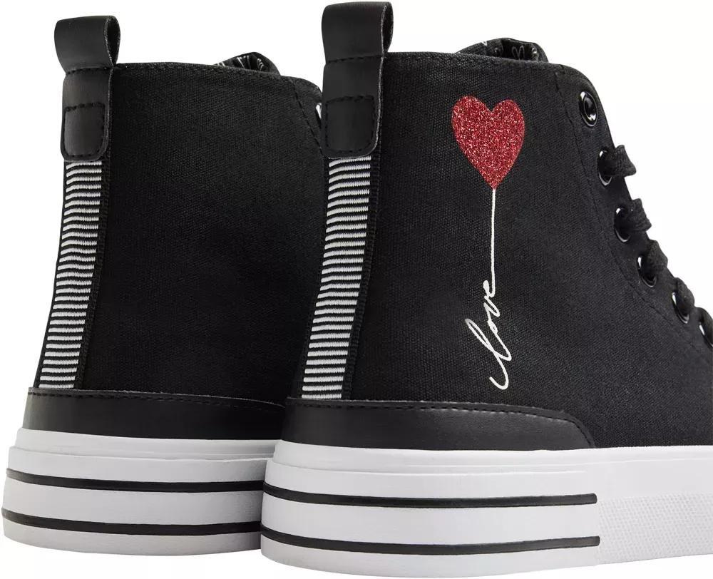 Black Casual Lace Up Sneakers, , large image number 5