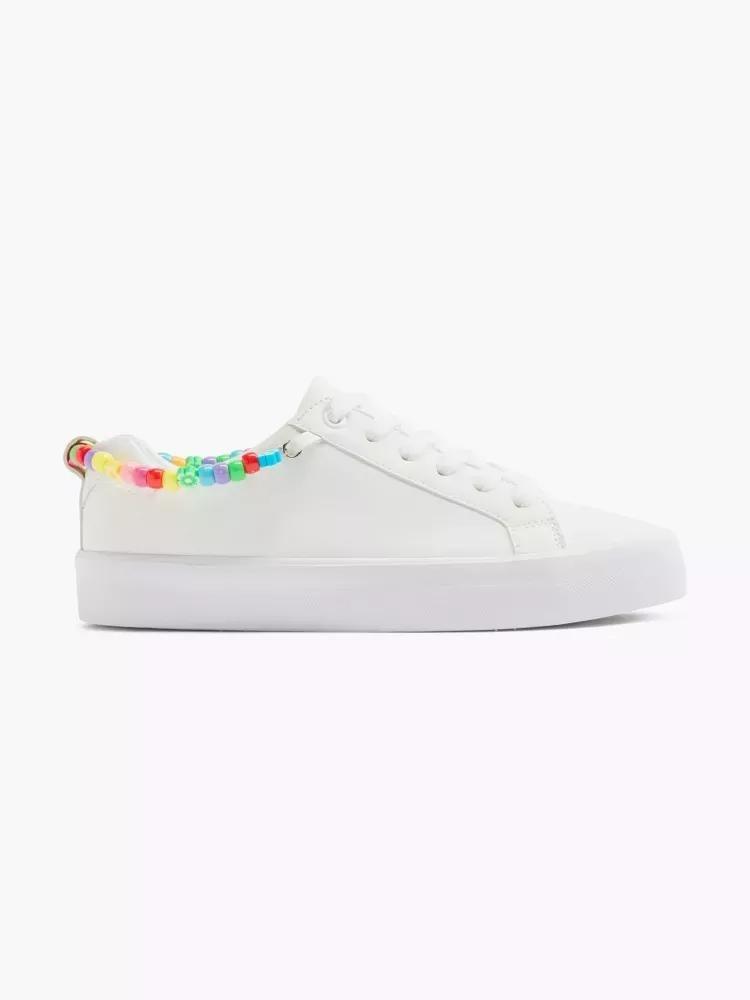 White Beads Details Sneakers, , large image number 0