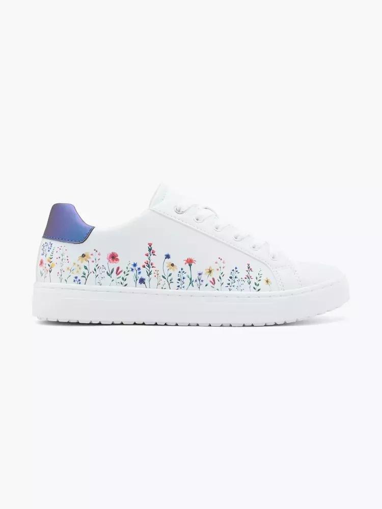White Floral Sneakers, , large image number 0