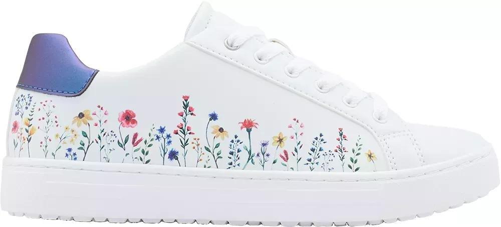 White Floral Sneakers, , large image number 1