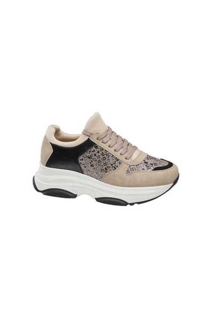 Black And Beige Sneakers, Women, , large image number 0