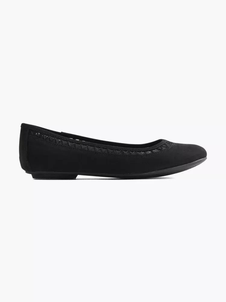 Black Decorative Trim Ballerinas, , large image number 0
