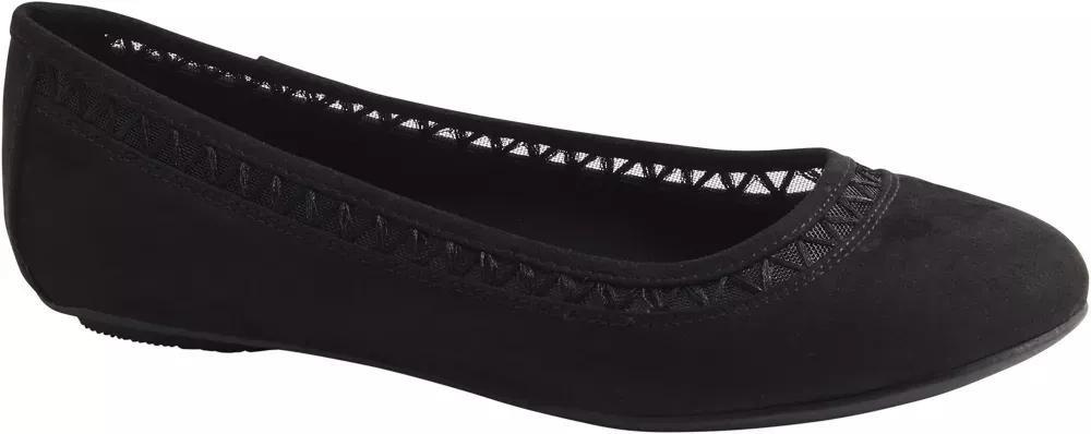 Black Decorative Trim Ballerinas, , large image number 1