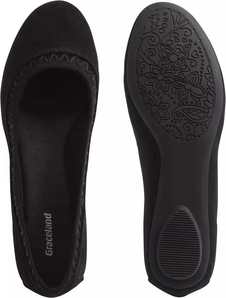 Black Decorative Trim Ballerinas, , large image number 4