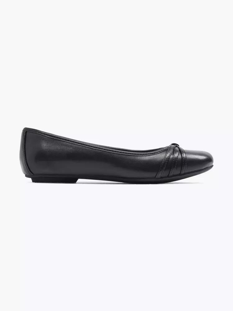 Black Strap Detailed Ballerinas, , large image number 0