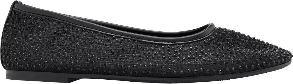 Black Rhinestone Detail Ballerinas, , large image number 1