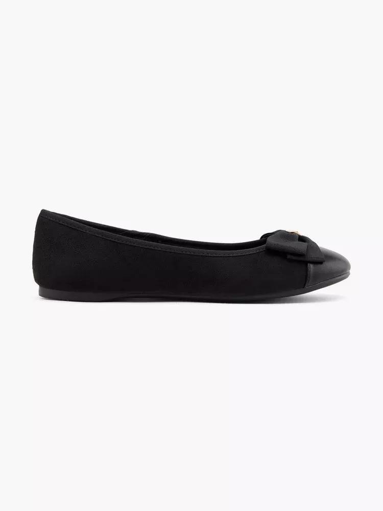 Black Bow Detail Ballerinas, , large image number 0