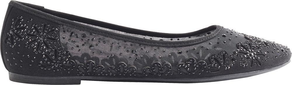 Black Embroidered Ballerinas, , large image number 2