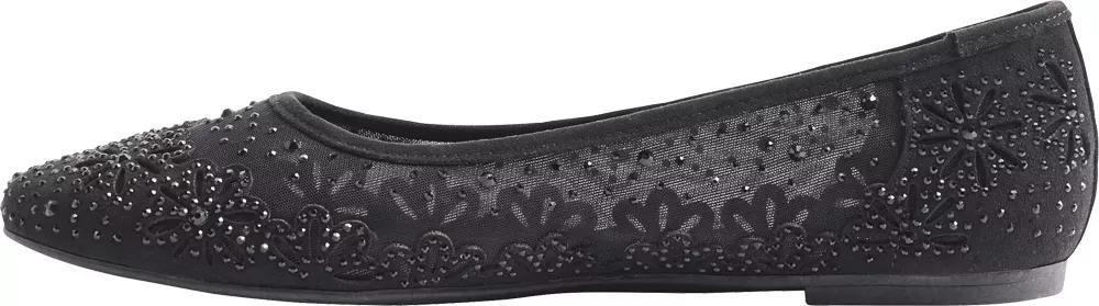 Black Embroidered Ballerinas, , large image number 3